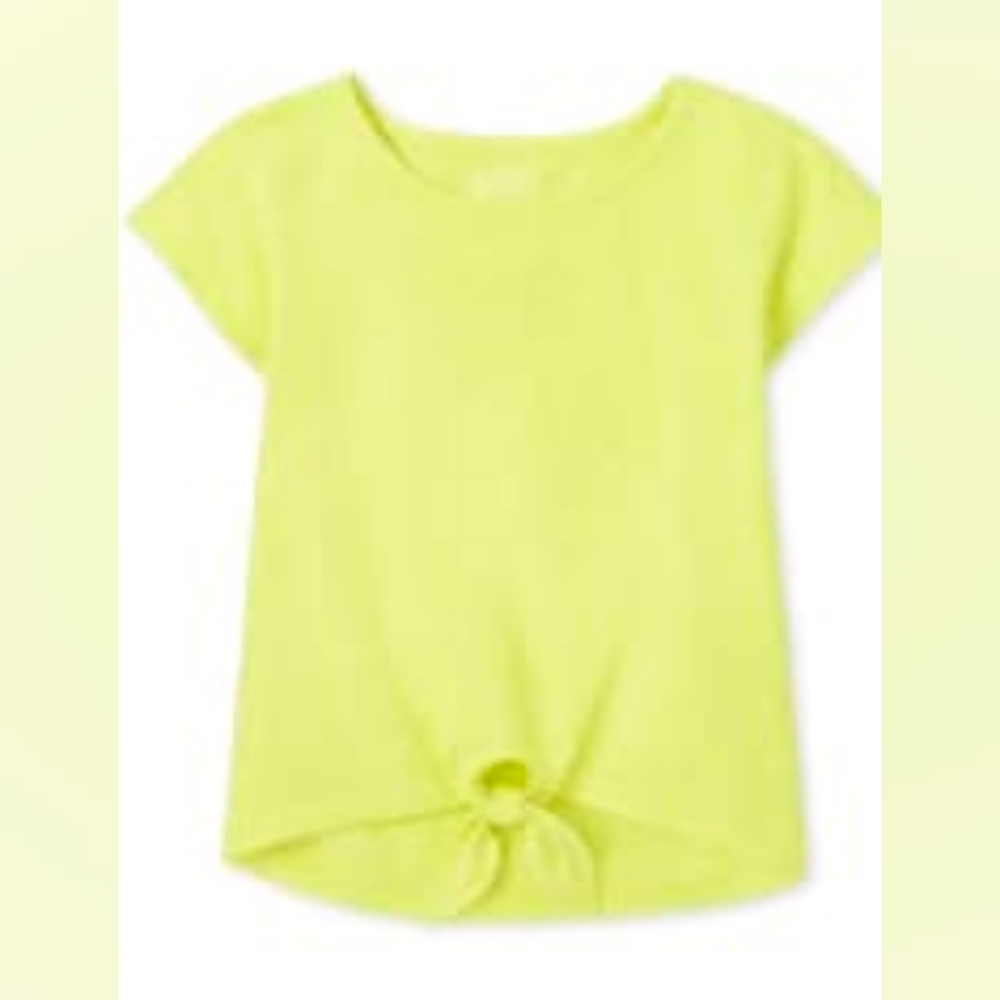 Kids Lime Green Tie-Front Top